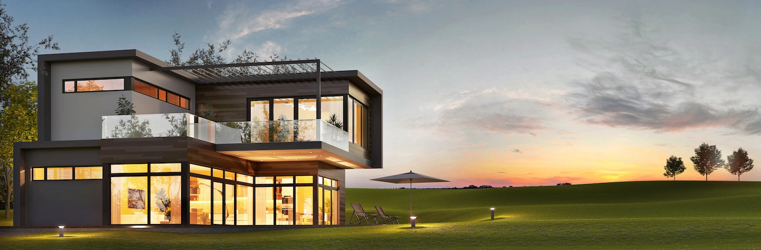 Une belle résidence avec des fenêtres scellées par Protex Seal